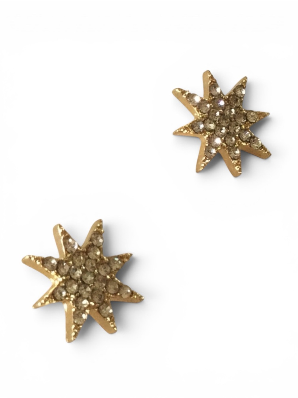Gold Crystal Starburst Convertible Statement Earrings - Picture 13 of 14